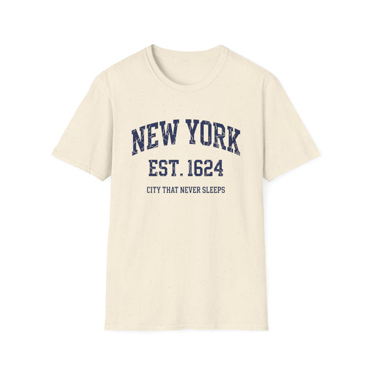 New York Unisex Vintage T-shirt "City That Never Sleeps"